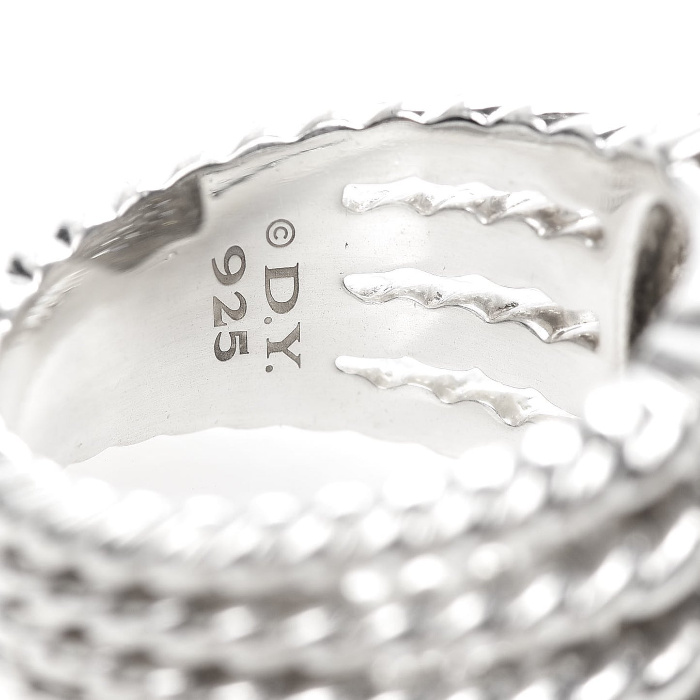 Sterling Silver Diamond 16mm Wheaton Ring 52 6