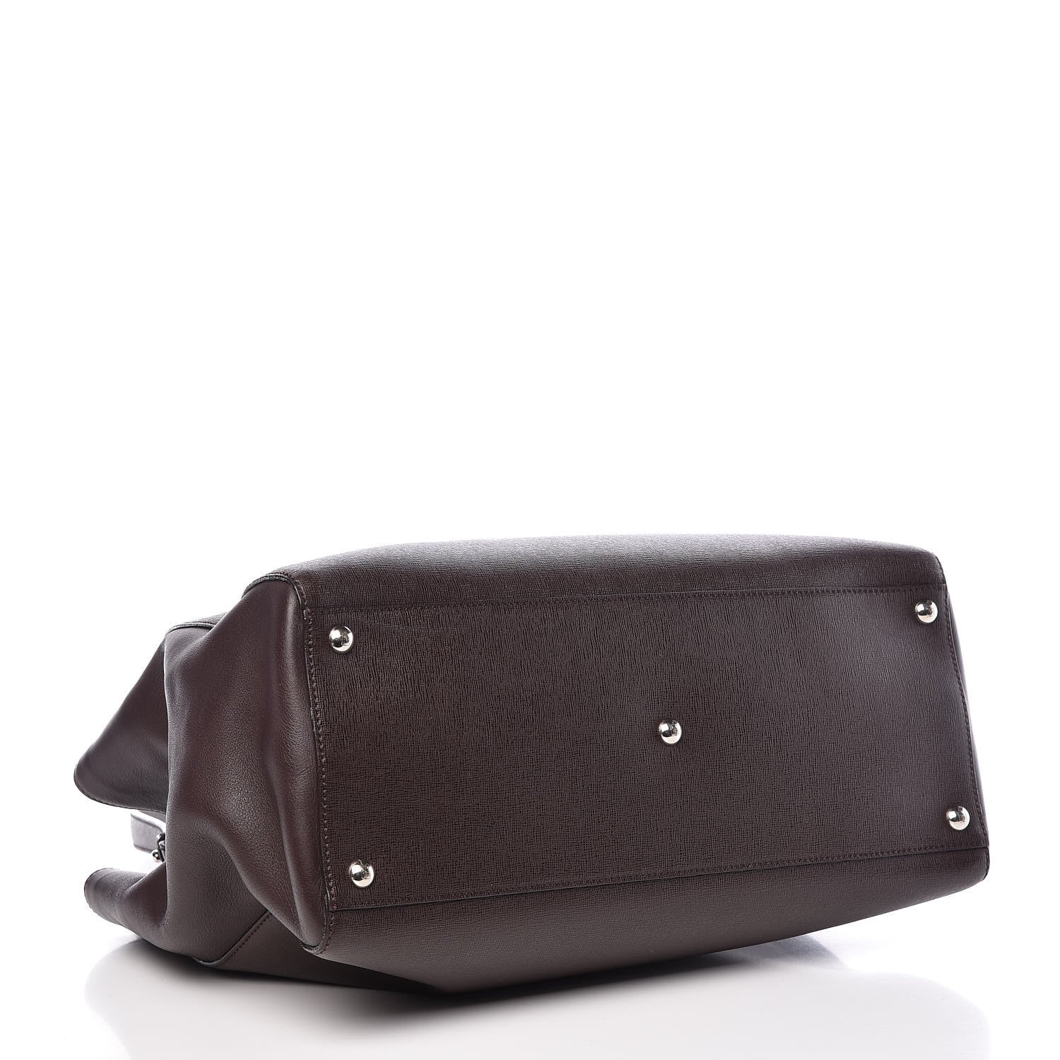 Fendi Vitello Elite Regular 2Jours Tote Caffe Noir 4 of 22