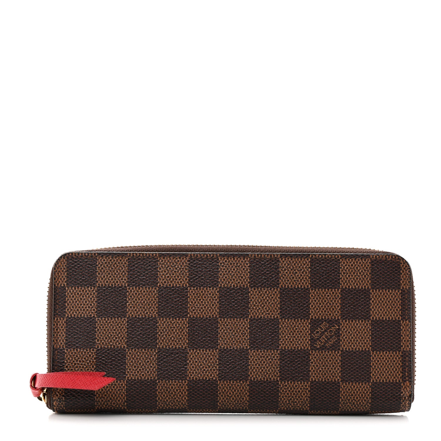 Louis Vuitton Damier Ebene Clemence Wallet Cherry 1 of 8