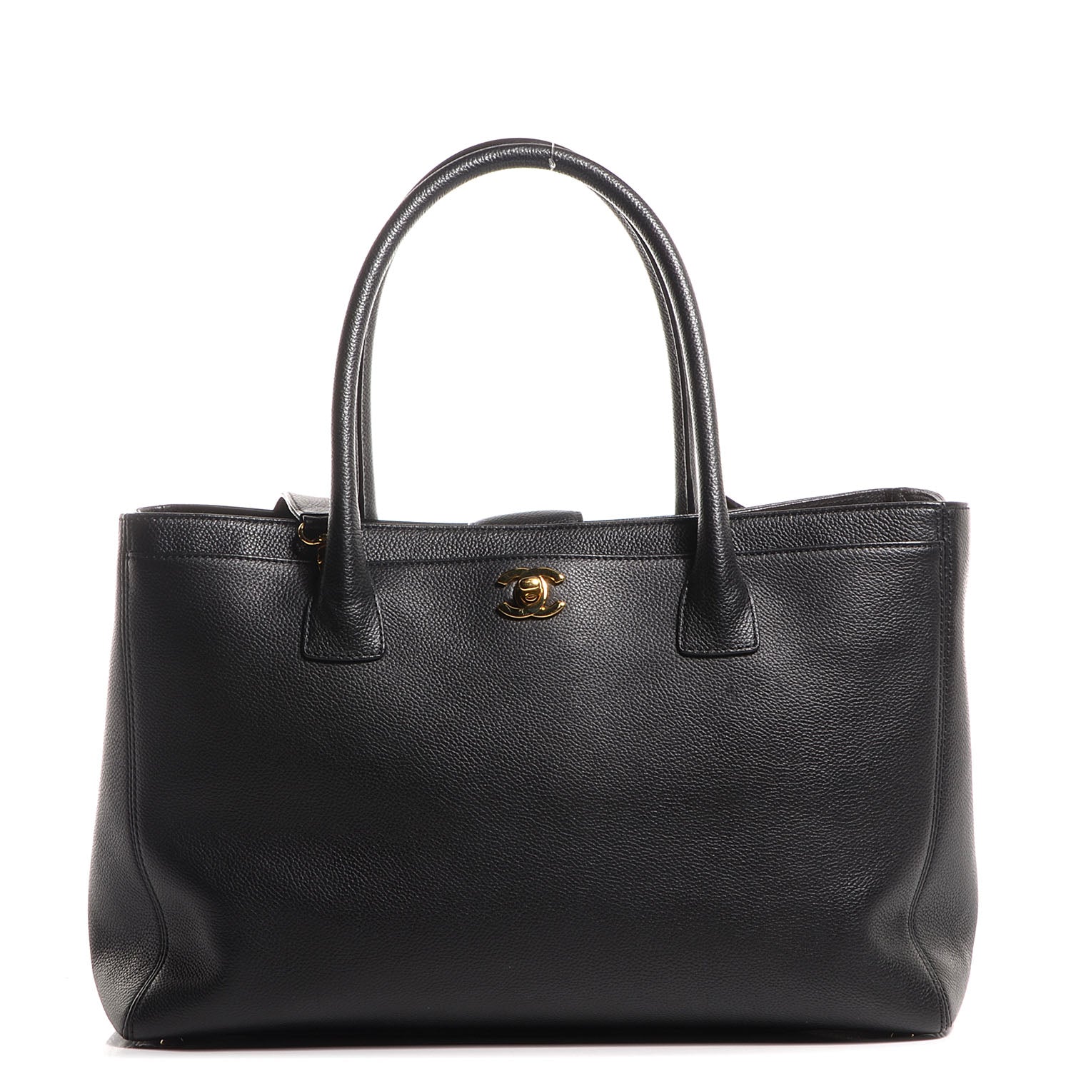 Chanel Calfskin Cerf Executive Shopper Tote Black 1 of 8
