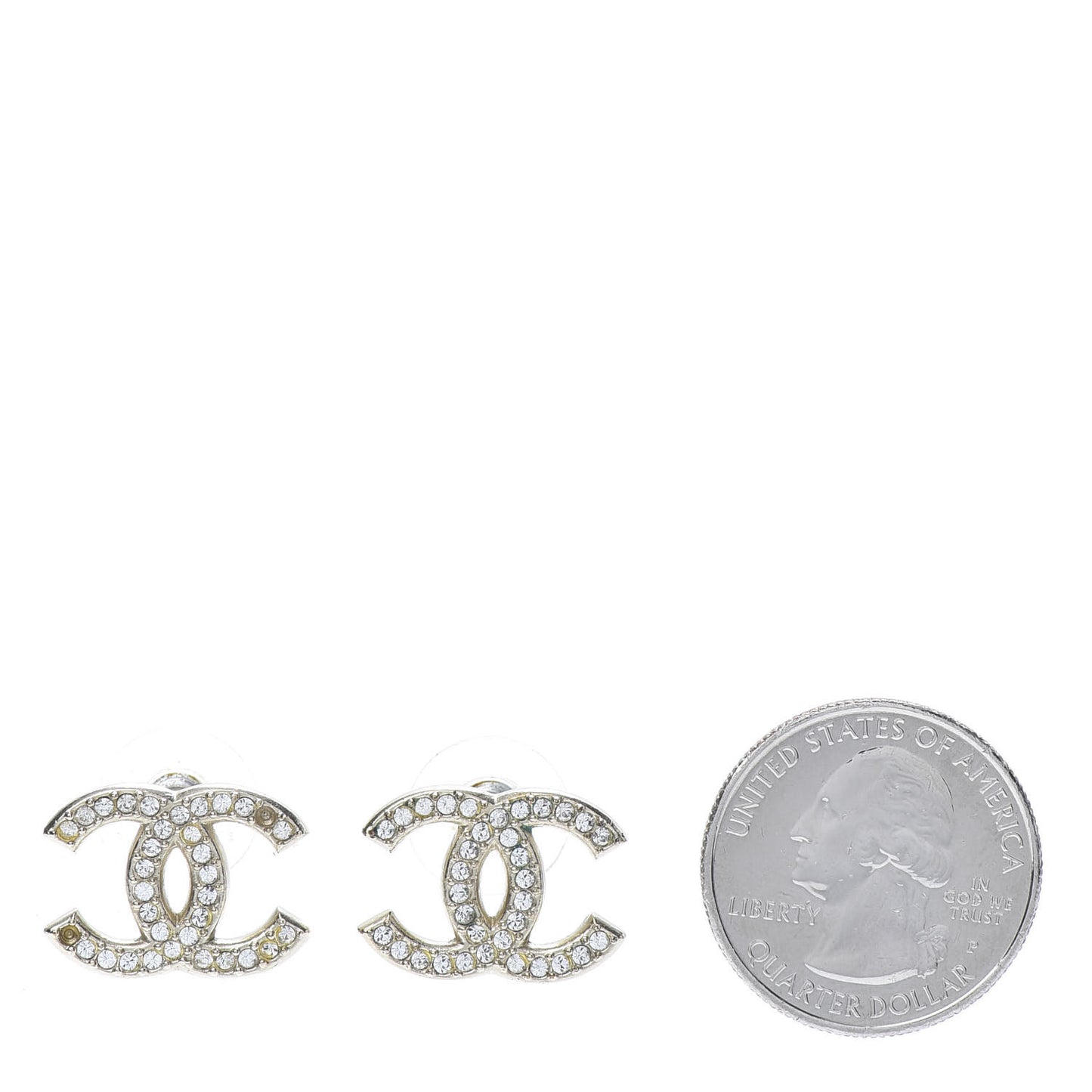 Crystal CC Earrings Gold