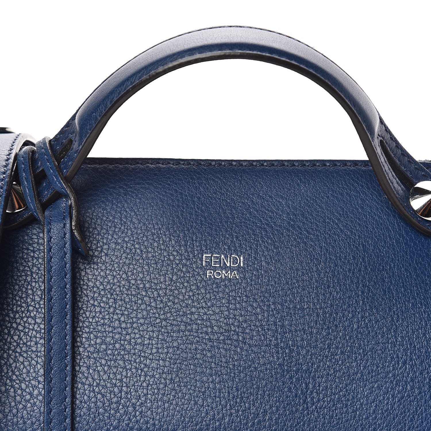 Fendi Vitello Dolce Marmol Medium By The Way Boston Bag Blue 9 of 9