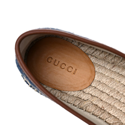 Gucci Denim GG Monogram Espadrilles 35 Blue Tea Cuir 10 of 12