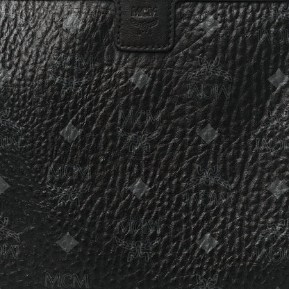 MCM Visetos Liz Shopper Tote Pouch Black 8 of 12