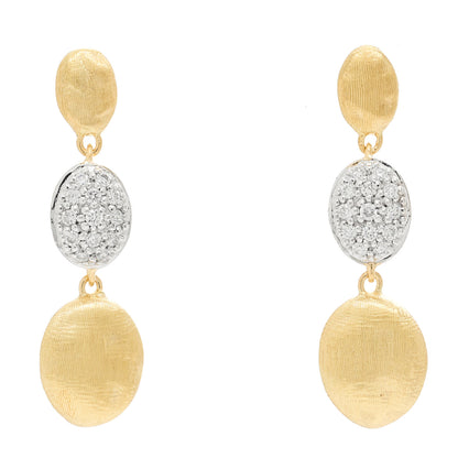 Marco Bicego 18K Yellow White Gold Siviglia Triple Drop Earrings 1 of 4