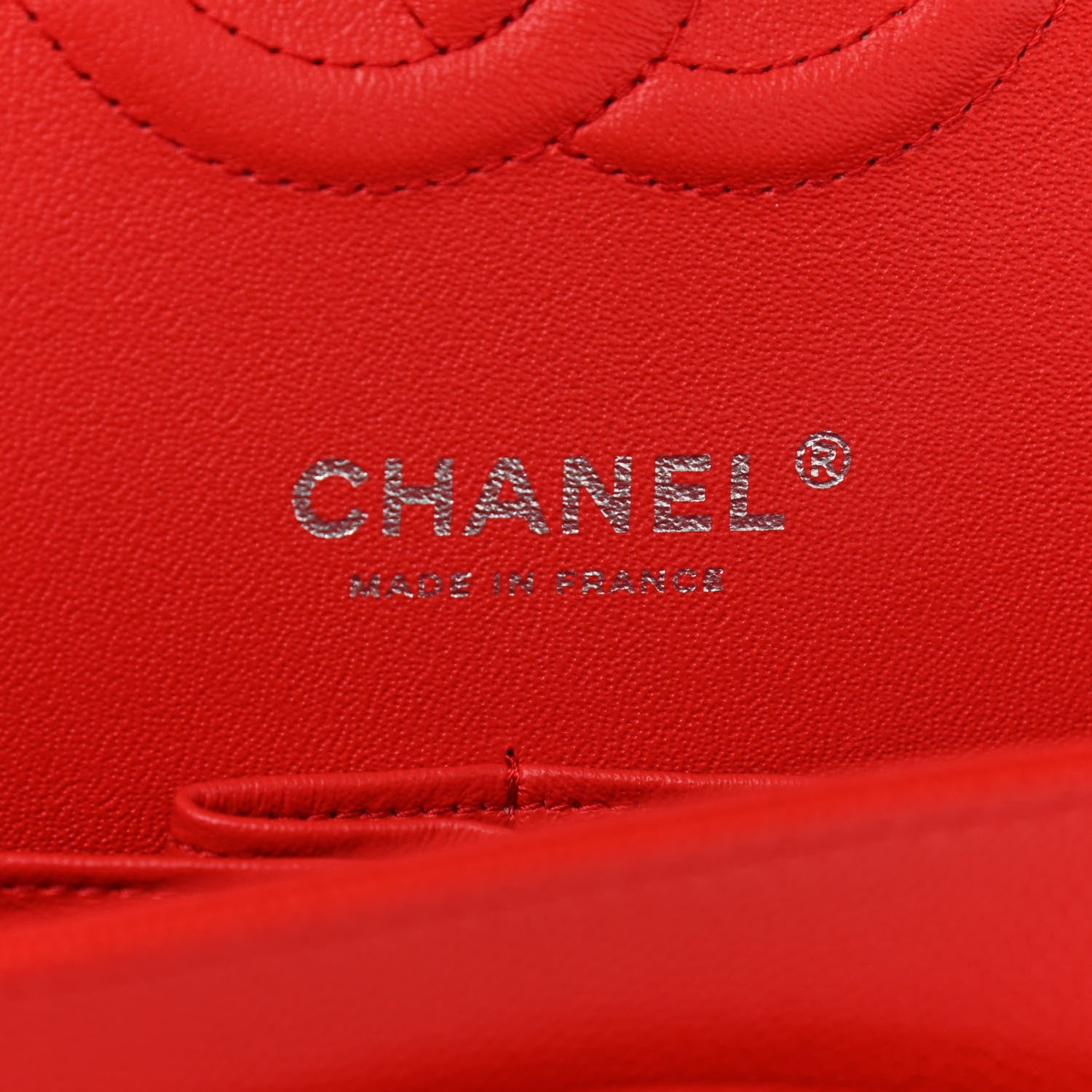 Chanel Caviar Chevron Quilted Medium Double Flap Red 6 of 10