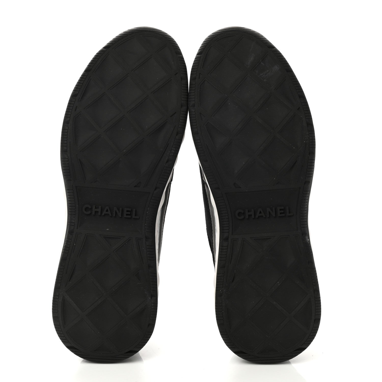 Chanel Velvet Calfskin Mixed Fibers CC Sneakers 37.5 Black 5 of 9