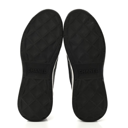 Chanel Velvet Calfskin Mixed Fibers CC Sneakers 37.5 Black 5 of 9