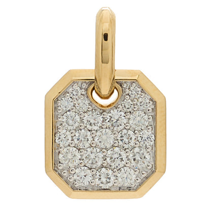 David Yurman 18K Yellow Gold Diamond Roman Amulet Pendant 1 of 4