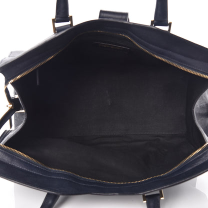 Saint Laurent Sheepskin Medium Cabas ChYc Navy 6 of 15