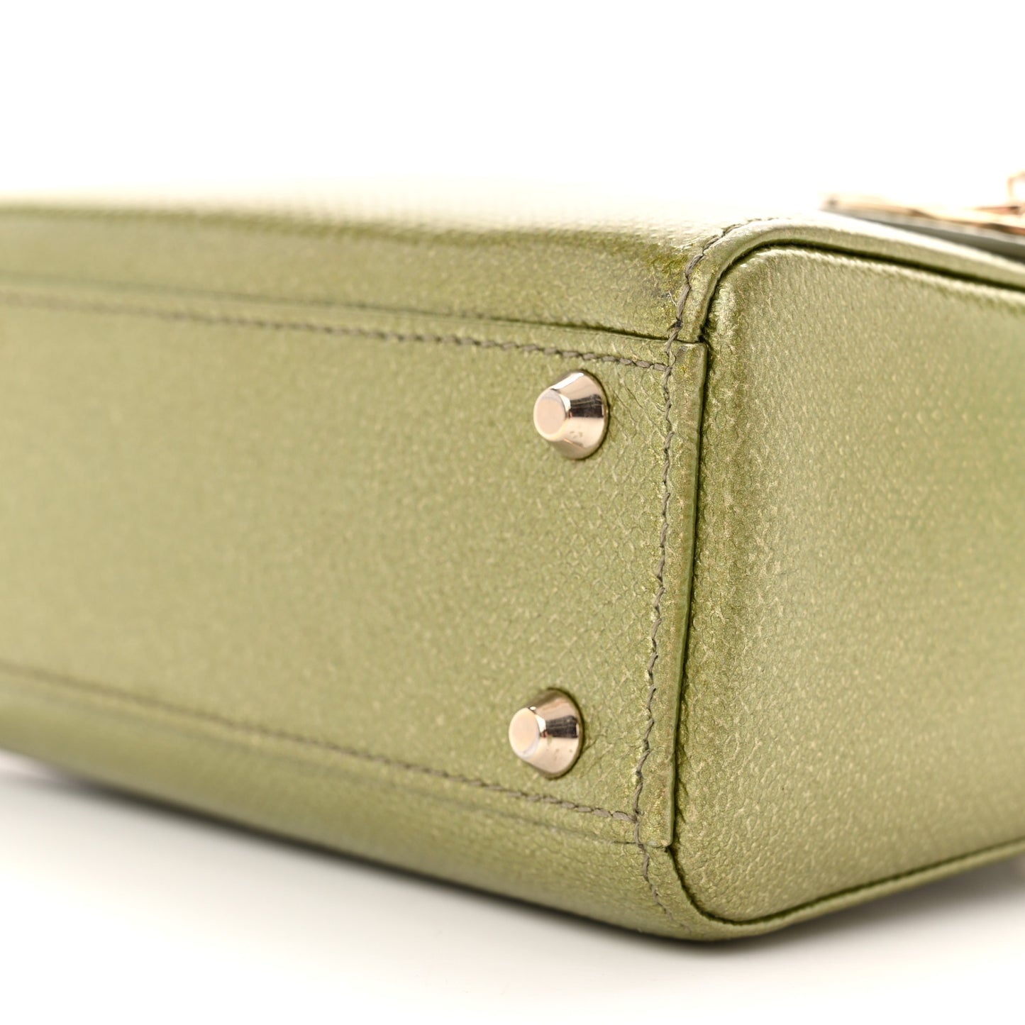 Metallic Lizard Mini Lady Dior Green