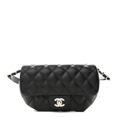 Chanel Calfskin Quilted CC Uniform Flap Belt Bag Black 1 of 10