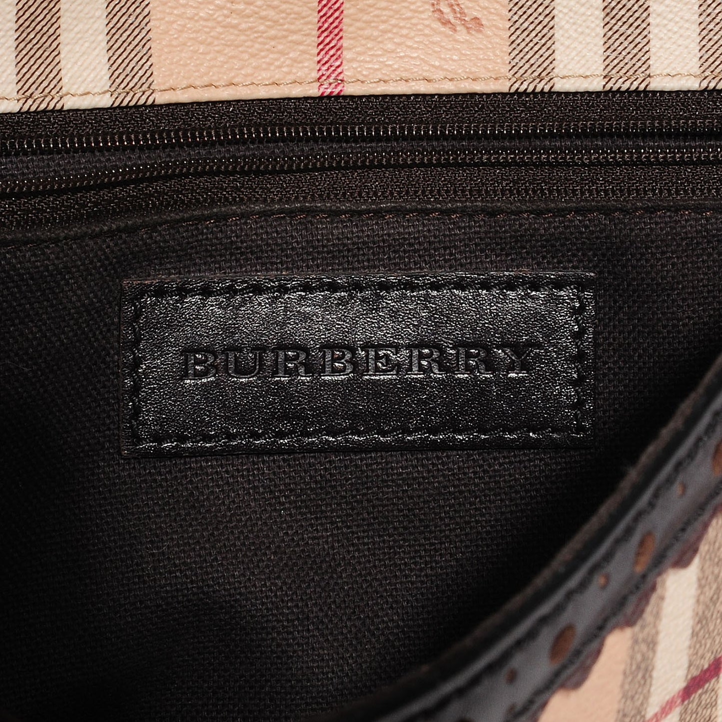 Haymarket Check Satchel Crossbody Bag Chocolate