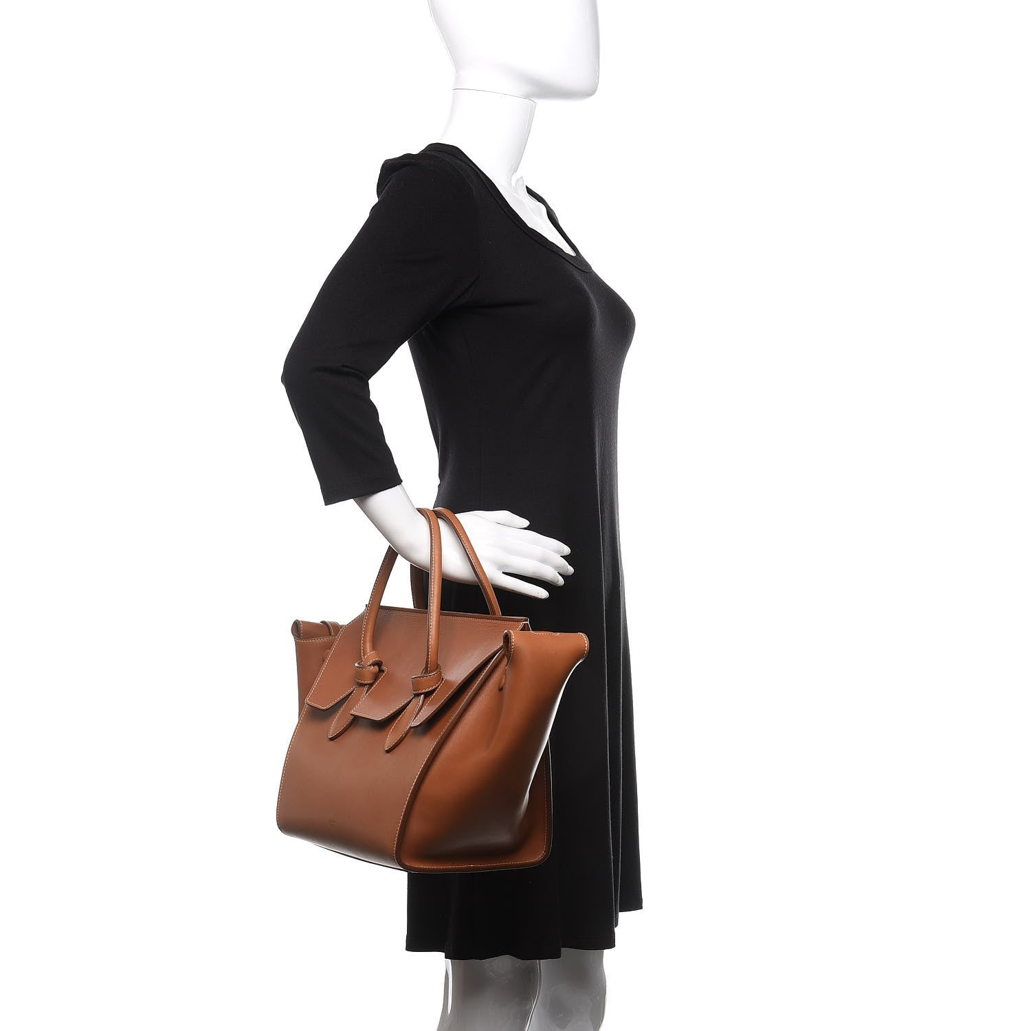 Celine Natural Calfskin Mini Tie Knot Tote Tan 2 of 12
