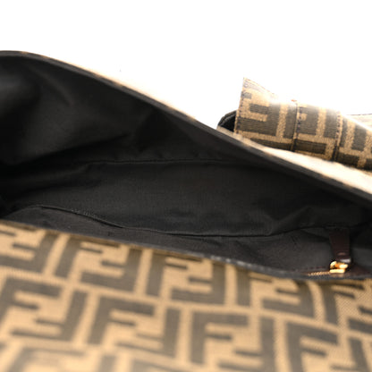 Fendi Fabric Jacquard FF 1974 Multipocket Baguette Tobacco Moro 5 of 12