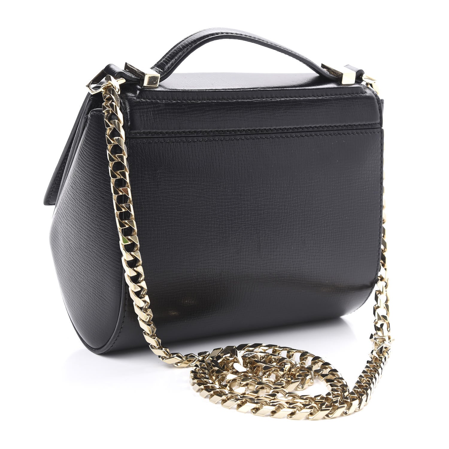Givenchy Textured Calfskin Mini Pandora Box Chain Crossbody Bag Black 3 of 12