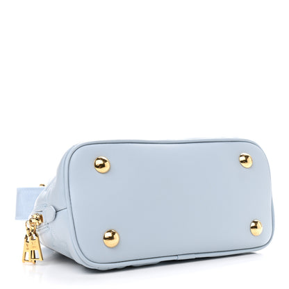 Louis Vuitton Calfskin Bubblegram Alma BB Ice Blue 4 of 10