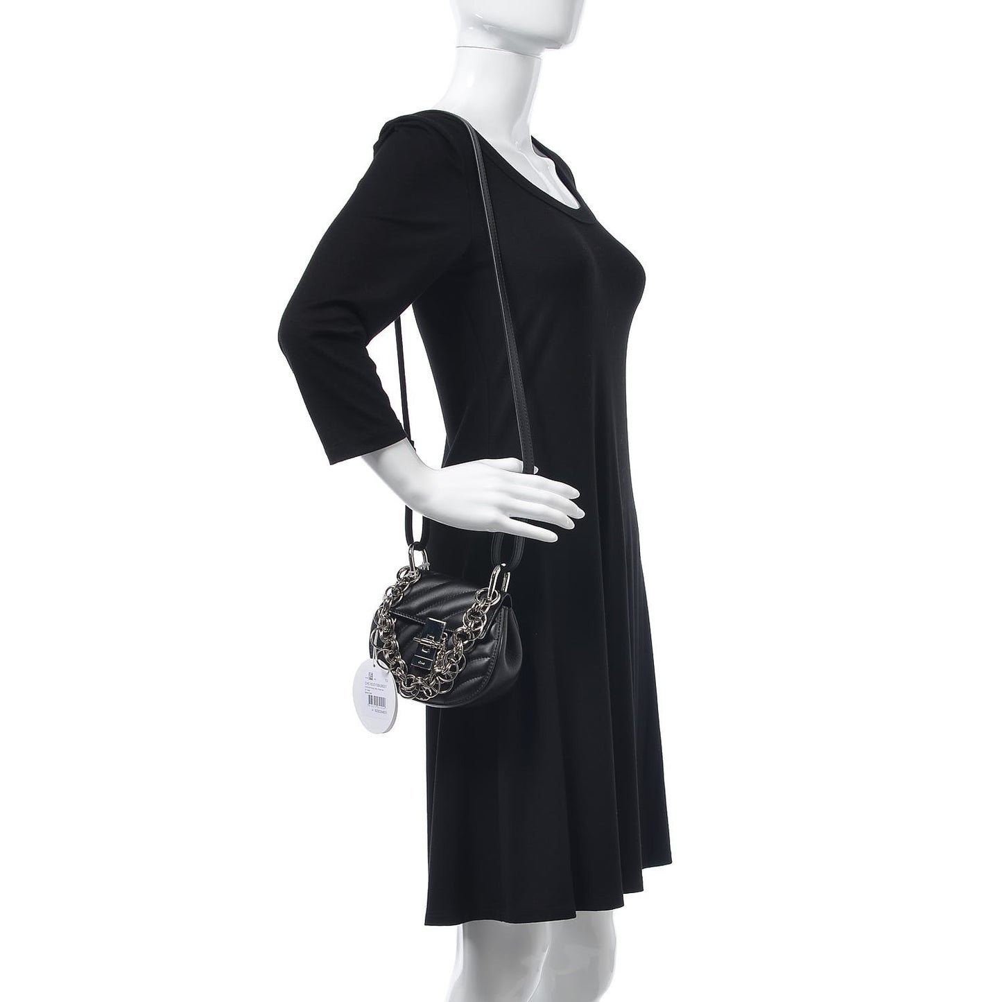 Calfskin Quilted Nano Drew Bijou Shoulder Bag Black