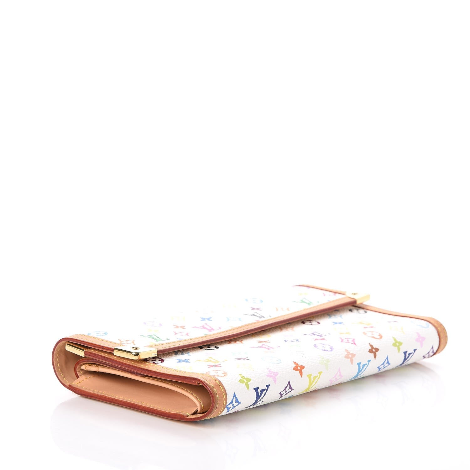 Louis Vuitton Monogram Multicolor Porte Tresor International Wallet White 4 of 8