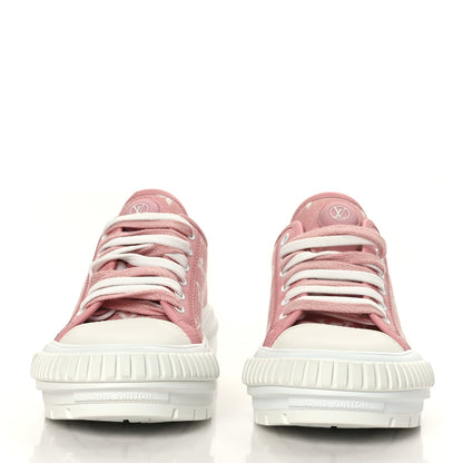 Louis Vuitton Denim Monogram Squad Sneakers 37 Pink 2 of 8
