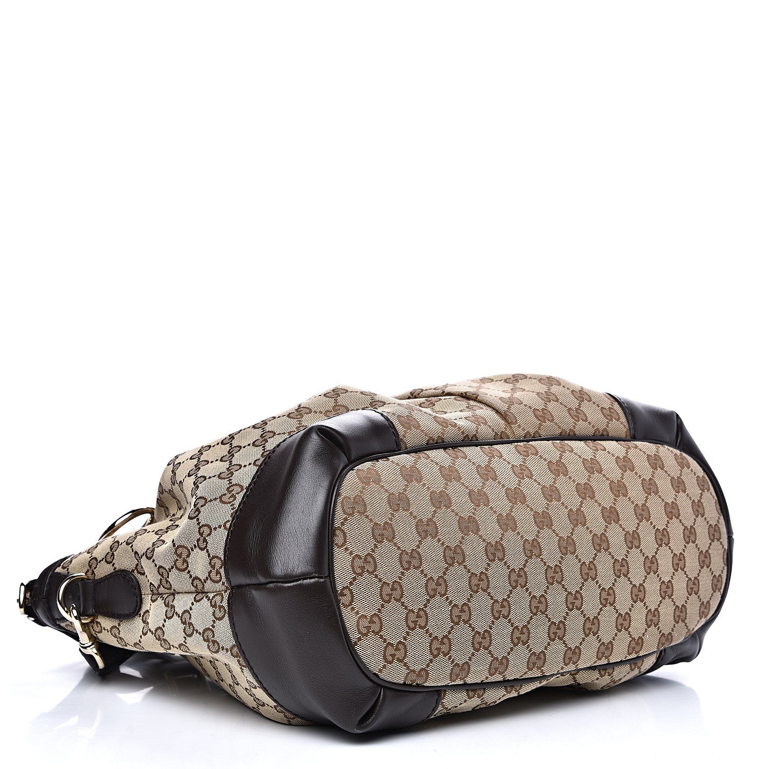 Gucci Monogram Large Sukey Top Handle Bag Beige Dark Brown 3 of 12