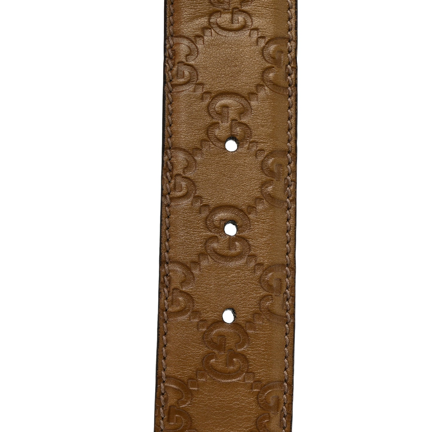Metallic Guccissima Signature Interlocking G 40mm Belt 80 32 Cognac Brown