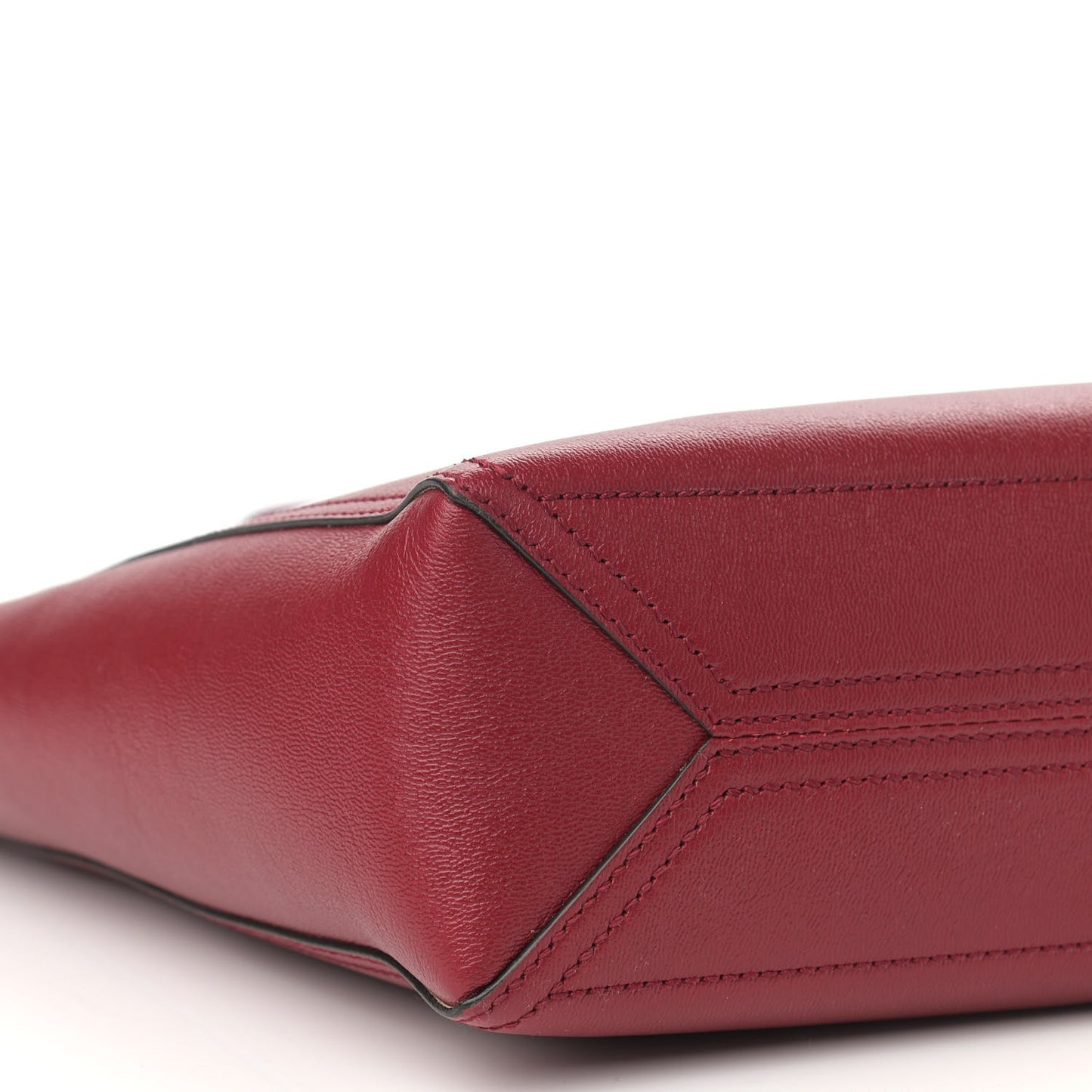 New Sakai Calfskin Lux Small Dahlia Tote New Cherry Red