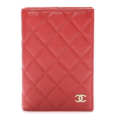 Chanel Caviar Quilted Passport Holder Red 1 of 8
