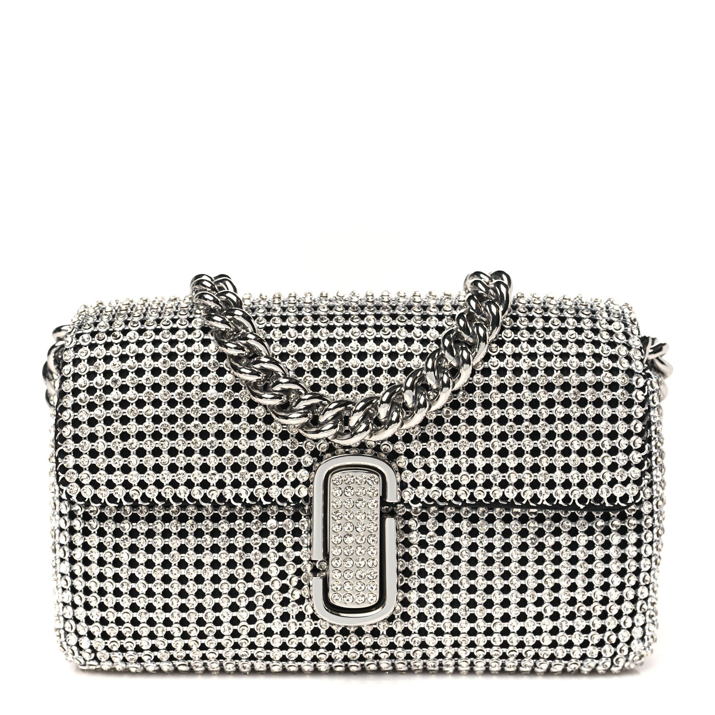 The Rhinestone J Marc Mini Shoulder Bag Silver