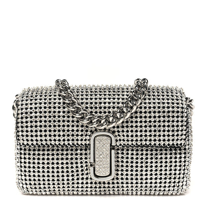Marc Jacobs The Rhinestone J Marc Mini Shoulder Bag Silver 1 of 10