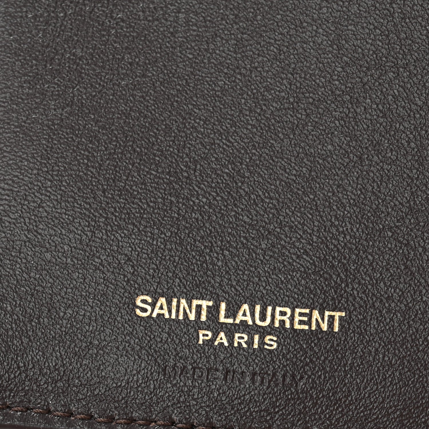 Saint Laurent Patent Monogram Bi-Fold Wallet Dark Nut 6 of 10