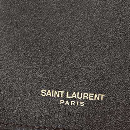 Saint Laurent Patent Monogram Bi-Fold Wallet Dark Nut 6 of 10