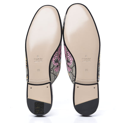 Gucci GG Supreme Monogram Bengal Womens Princetown Slippers 35 Beige Crop Pink 5 of 8