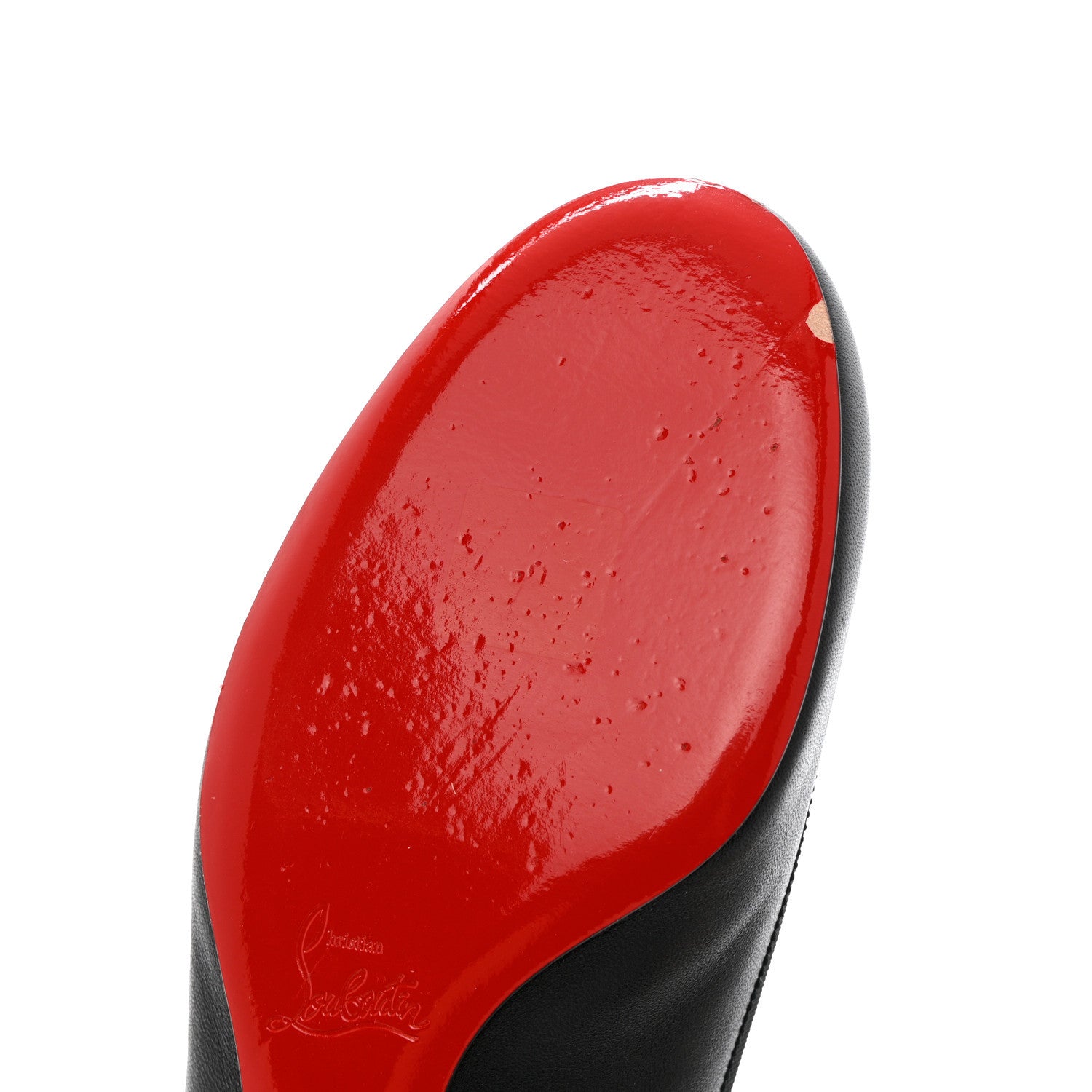 Christian Louboutin Shiny Nappa La Massine Flats 38 Black 17 of 18