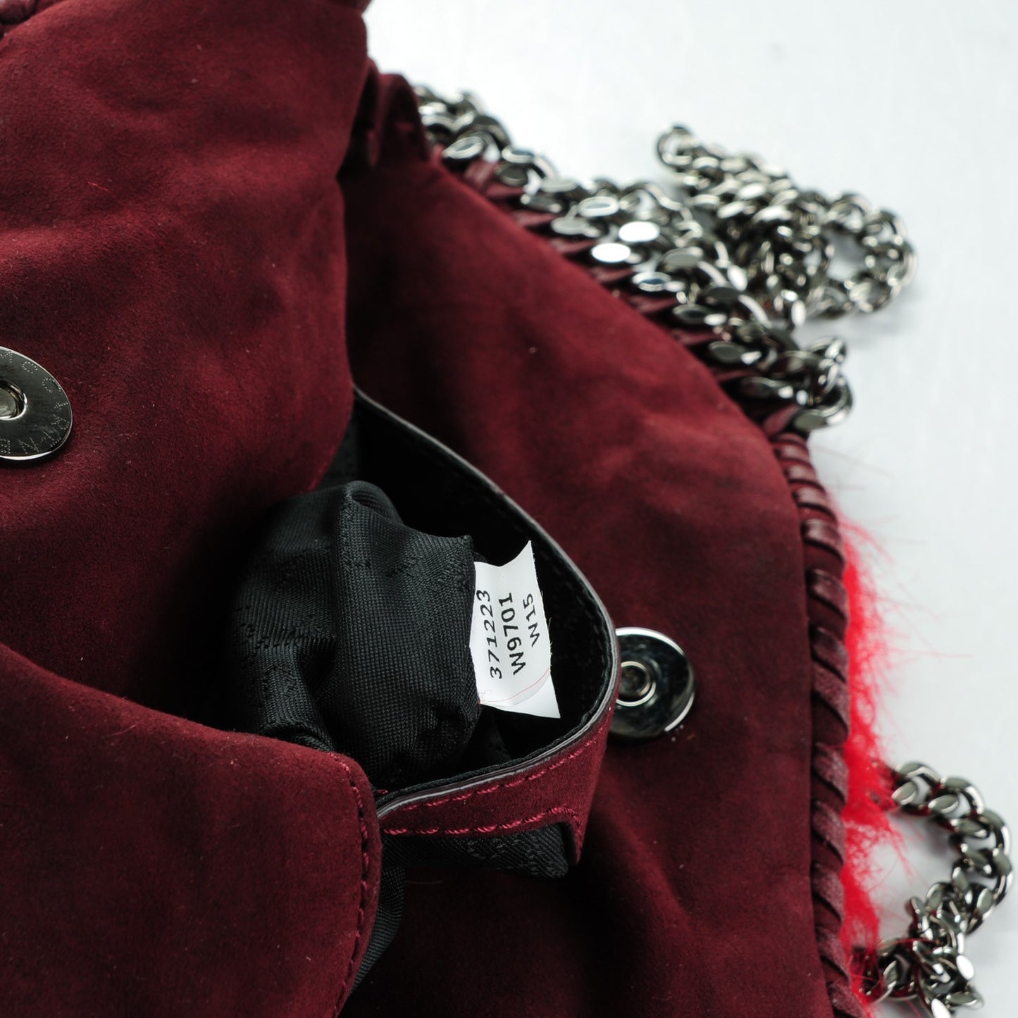 Eco Fur Mini Falabella Tote Red