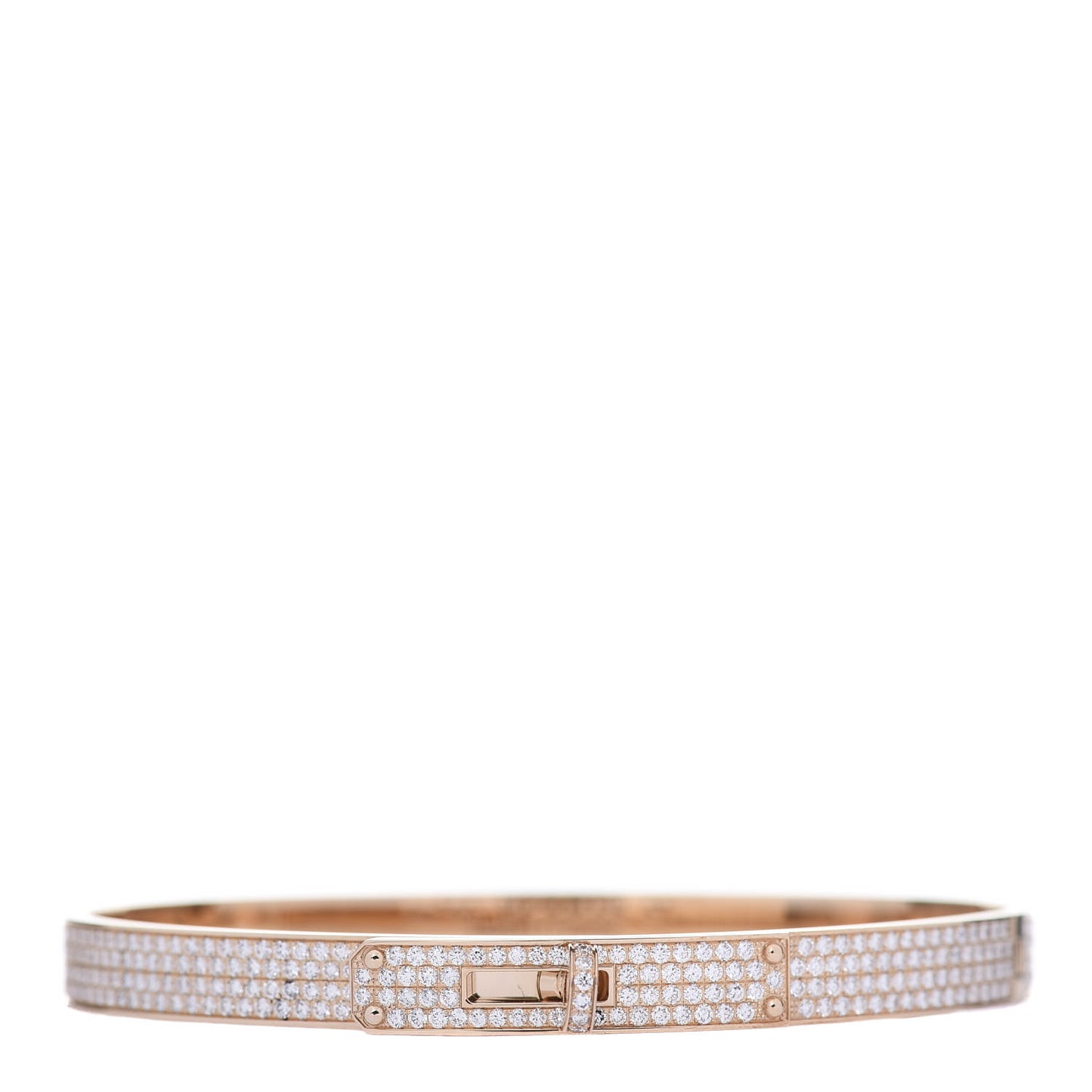 18K Rose Gold Diamond PM Kelly Full Pave Bracelet ST