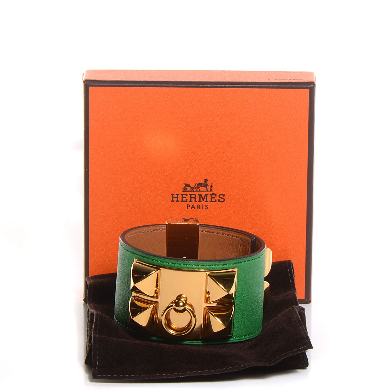 Hermes Swift Collier de Chien CDC Bracelet Large Bamboo Bambou 7 of 7