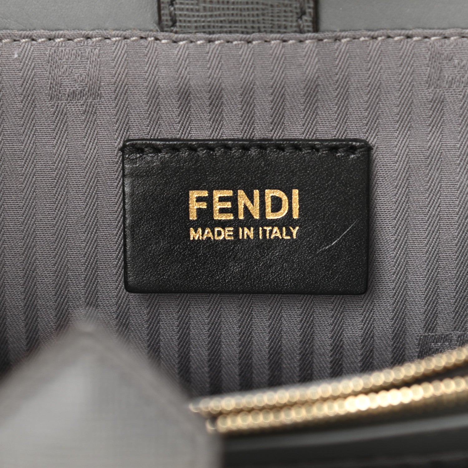 Fendi Vitello Elite Petite 2Jours Tote Grigio Grigio Chiaro 6 of 10