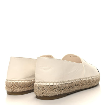 Chanel Lambskin CC Espadrilles 39 White Black 4 of 10