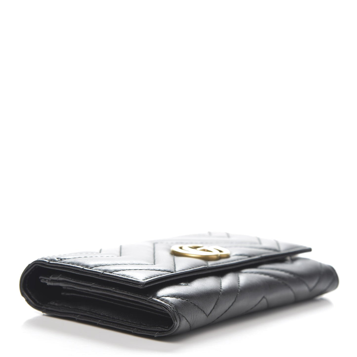 Calfskin Matelasse GG Marmont Continental Wallet Black