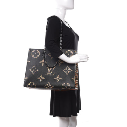 Louis Vuitton Monogram Giant Jungle Onthego GM Black 2 of 10