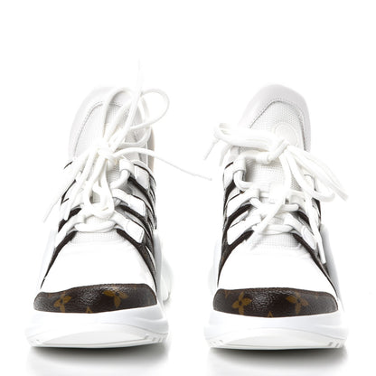 Louis Vuitton Patent Monogram LV Archlight Sneakers 38.5 White 2 of 10
