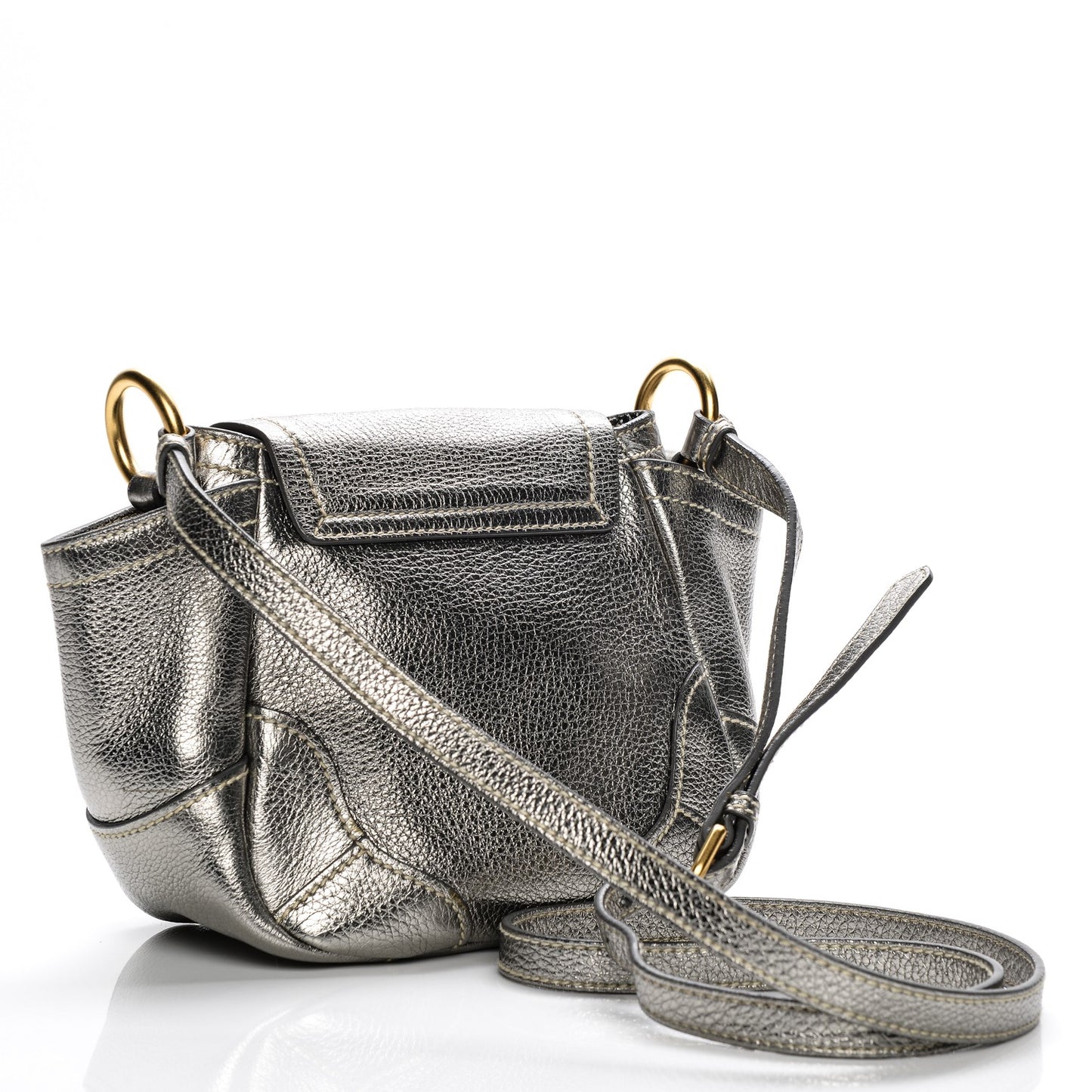 Vitello Daino Crossbody Bag Acciaio