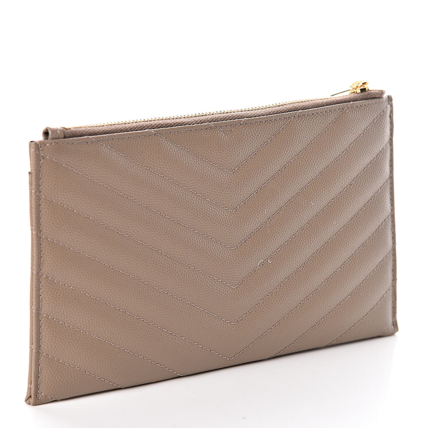 Grain De Poudre Chevron Monogram Bill Pouch Dusty Grey