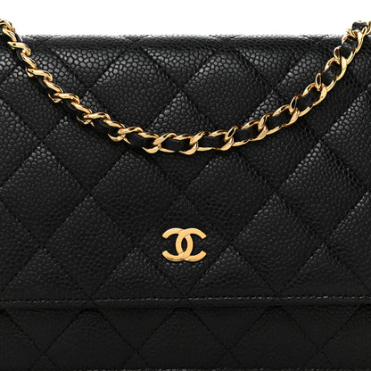 Chanel Caviar Quilted Wallet on Chain WOC Black 9 of 11