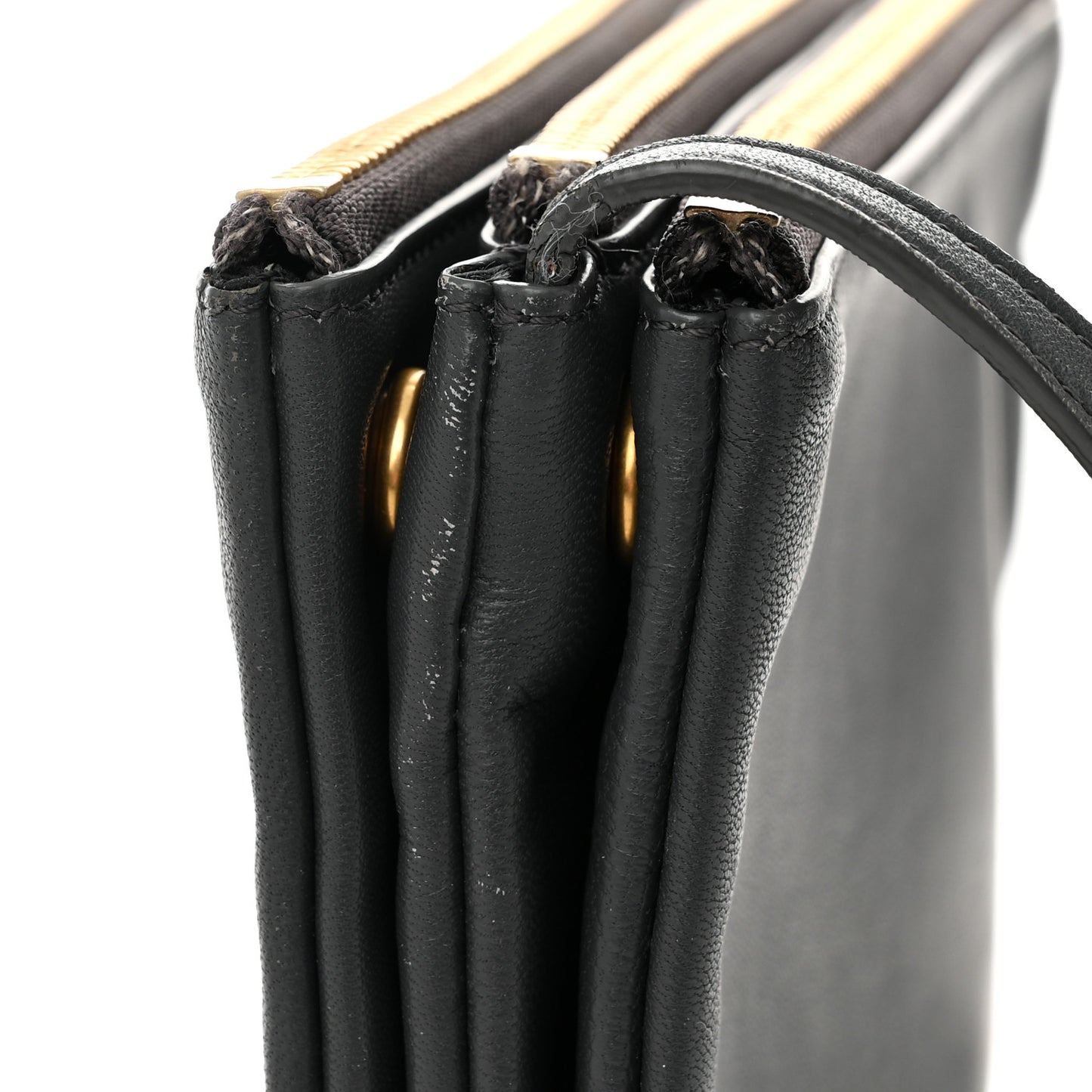 Lambskin Small Trio Crossbody Bag Anthracite