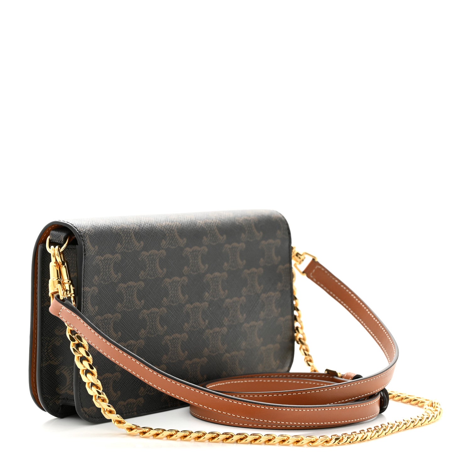 Celine Triomphe Canvas Multipochette Tan 3 of 9