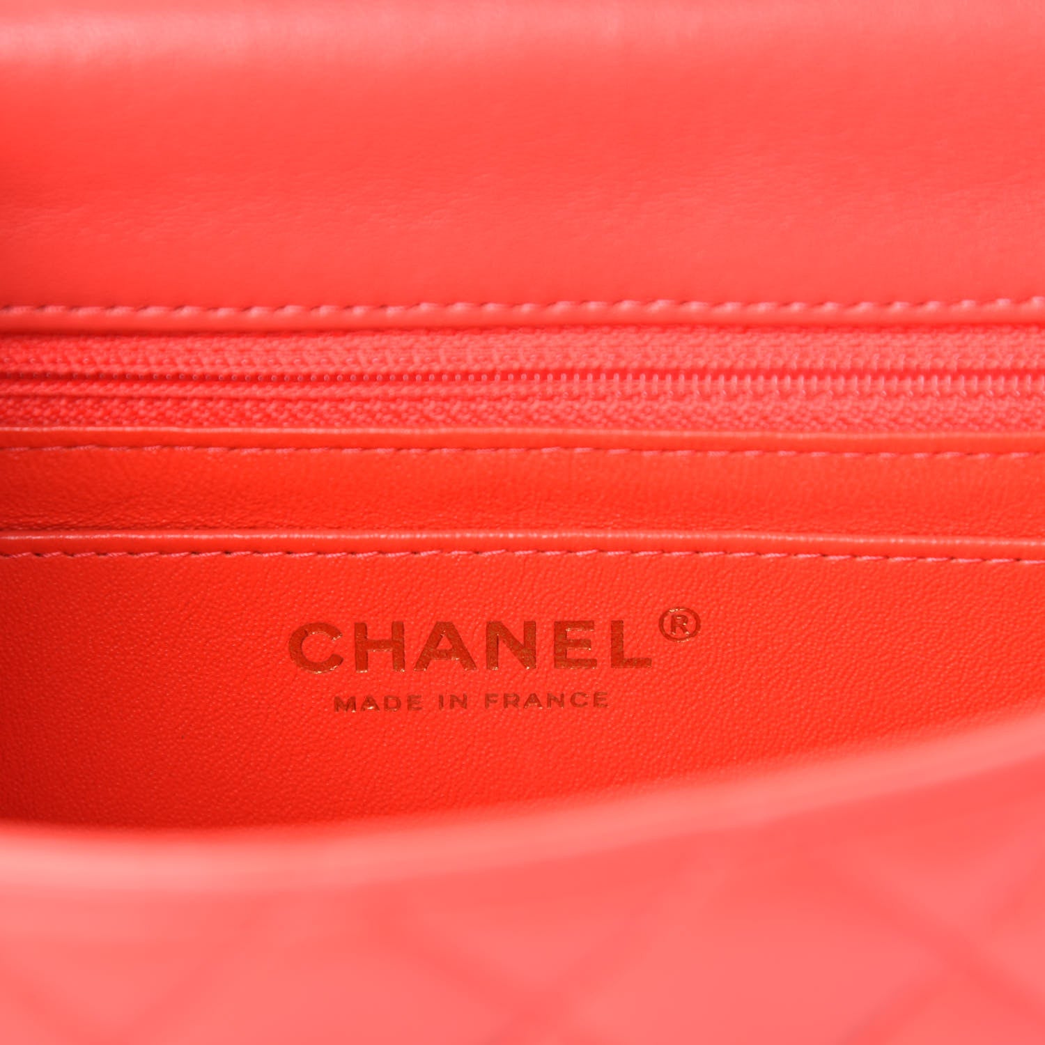 Chanel Lambskin Quilted Mini Rectangular Flap Red 13 of 15