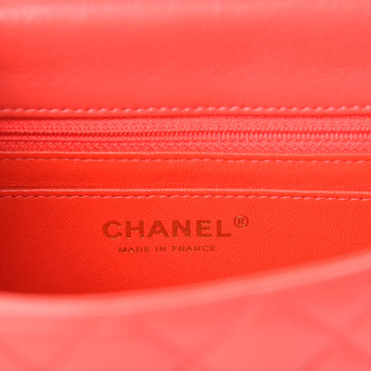 Chanel Lambskin Quilted Mini Rectangular Flap Red 13 of 15