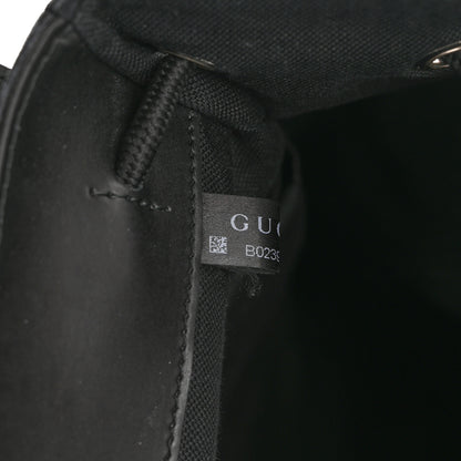 Gucci Soft GG Supreme Monogram Appia Calfskin Web Double Buckle Backpack Black 8 of 11